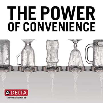 Delta Faucet Metal Glass Rinser for Kitchen Sinks, Kitchen Sink Accessories, Bar Glass Rinser, Champagne Bronze GR250-CZ