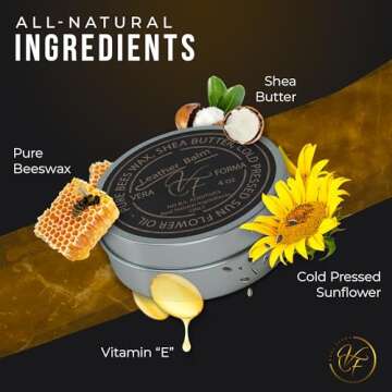 Leather Conditioner for Boots, Purse, Furniture etc I 4oz Balm High Efficiency I Made in USA I Formulated by Ace Leathersmith