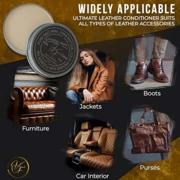 Leather Conditioner for Boots, Purse, Furniture etc I 4oz Balm High Efficiency I Made in USA I Formulated by Ace Leathersmith