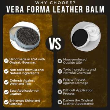 Leather Conditioner for Boots, Purse, Furniture etc I 4oz Balm High Efficiency I Made in USA I Formulated by Ace Leathersmith