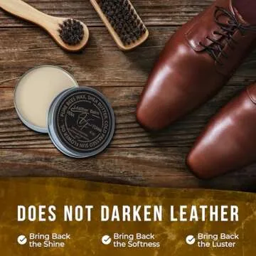 Leather Conditioner for Boots, Purse, Furniture etc I 4oz Balm High Efficiency I Made in USA I Formulated by Ace Leathersmith