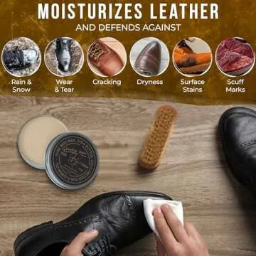 Leather Conditioner for Boots, Purse, Furniture etc I 4oz Balm High Efficiency I Made in USA I Formulated by Ace Leathersmith