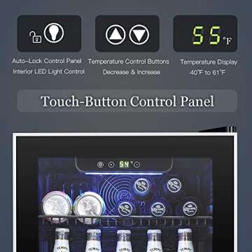 Antarctic Star 120 Can Beverage Refrigerator with Glass Door