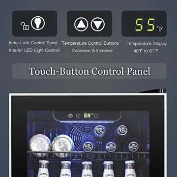 Antarctic Star 120 Can Beverage Refrigerator with Glass Door