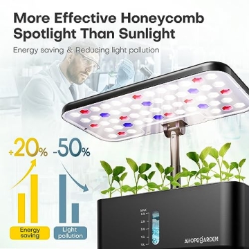 Indoor Hydroponic Garden System with LED Grow Light