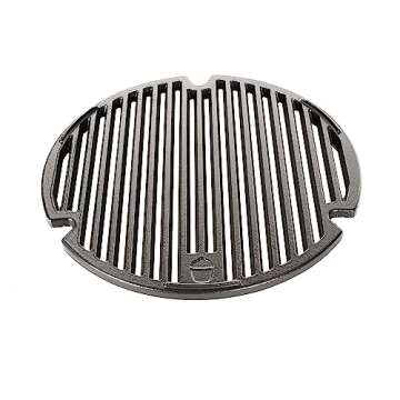Kamado Joe Durable Non-Stick Cast Iron Cooking Grate with Grill Grate Lifter for Joe Jr Portable Cha...