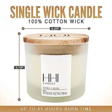 HHI Vanilla Musk Scented Candle for Relaxation and Gifting