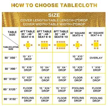 GFCC Seamless Glitter Gold Sequin Tablecloth 50x84 inch for Party Wedding Banquet Christmas Event Table Cloth Decorations Sparkly Cake Table Cover