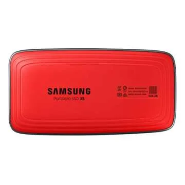 SAMSUNG X5 Portable SSD 2TB - Up to 2800MB/s -Thunderbolt 3 NVMe External Solid State Drive, Gray/Red (MU-PB2T0B/AM)