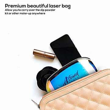 Dip Powder Nail Kit - 6 Color with Glitter Dipping Powder Starter Kit - Nail Dip Powder All-in-One Travel Kit