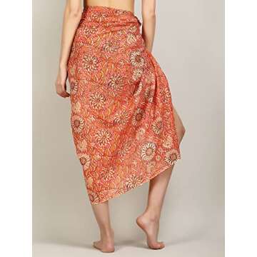 Arayna Women's Cotton Long Beach Wrap Cover Up