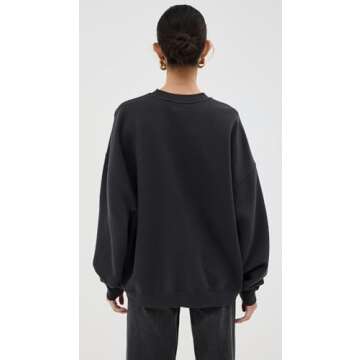 ANINE BING Women's Miles Sweatshirt, Vintage Black, S