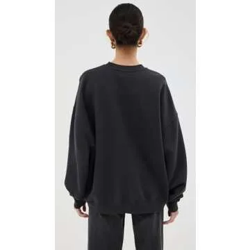ANINE BING Women's Miles Sweatshirt, Vintage Black, S