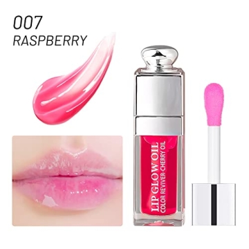 Hydrating Raspberry Lip Oil Gloss for Nourishing Shine