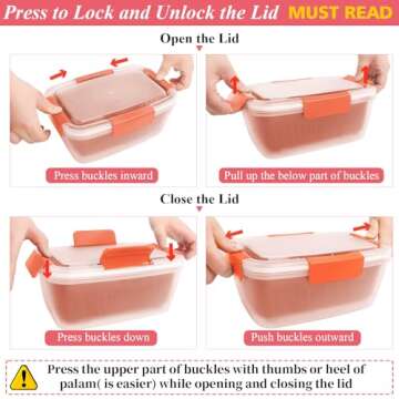 Shopwithgreen 68oz Berry Keeper Fruit Storage Container for Fridge, Fresh Food Produce Saver Contain...