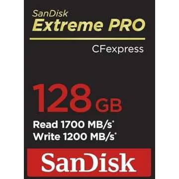 SanDisk 128GB Extreme PRO CFexpress Card for Professionals