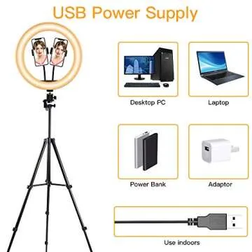 12" Ring Light with Tripod for YouTube and TikTok