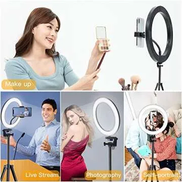 12" Ring Light with Tripod for YouTube and TikTok