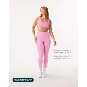 PAVOI ACTIVE Leggings with Pockets | Compressive High Waisted Butt Sculpting Women's Full Length Workout Pants | HiPerform | Small, Petal