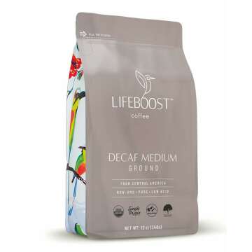 Organic Low Acid Decaf Coffee - Lifeboost 12oz