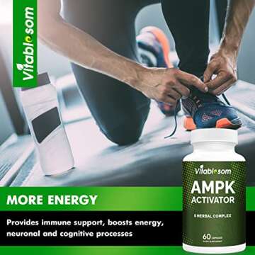 Vitablosom AMPK Activator Supplement, 5 in 1 Jiaogulan Gynostemma AMPK Metabolic Activator 60 Vegetarian Capsules