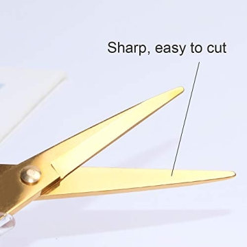 Stylish Gold Multipurpose Scissors for Office and Crafts