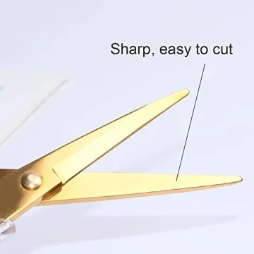 Stylish Gold Multipurpose Scissors for Office and Crafts