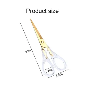 Stylish Gold Multipurpose Scissors for Office and Crafts