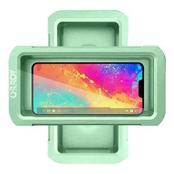 URROY Shower Phone Holder Waterproof, 360° Rotation Case, Anti-Fog & High Sensitivity Cover for Bat...