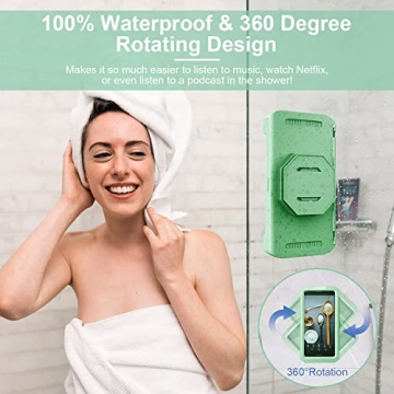 URROY Waterproof Shower Phone Holder with 360° Rotation
