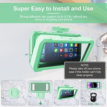 URROY Waterproof Shower Phone Holder with 360° Rotation