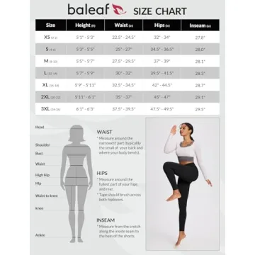 BALEAF Fleece Lined Winter Leggings for Women
