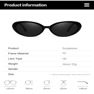JieJieko Retro Oval Sunglasses UV400 Protection for Everyone