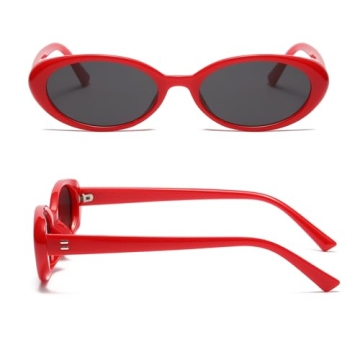 JieJieko Retro Oval Sunglasses UV400 Protection for Everyone
