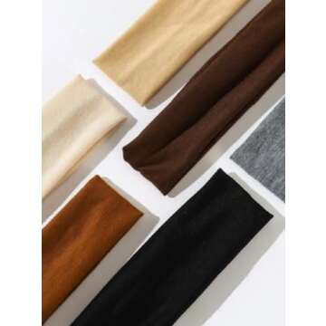 Elastic Non-Slip Soft Cloth Fabric Women's Headbands 16 Pack - Yoga, Running, Sports Hair Accessorie...