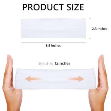 Elastic Non-Slip Soft Cloth Women's Headbands - 16 Pack