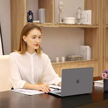 MOSISO Compatible with MacBook Air 13 inch Case 2022, 2021-2018 Release A2337 M1 A2179 A1932, Plastic Hard Shell&Keyboard Cover&Screen Film&Storage Bag for MacBook Air 13.3 inch Case, Gray