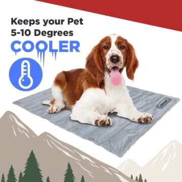 Coleman Pressure Activated Comfort Cooling Gel Pet Pad Mat in Medium 24"x30", for Medium Pets, Keep ...