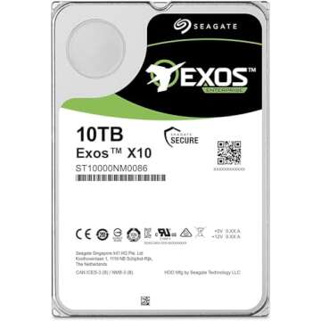 Seagate Exos X10 10TB Internal Hard Drive HDD – 3.5 Inch 6Gb/s 7200 RPM 128MB Cache for Enterprise...