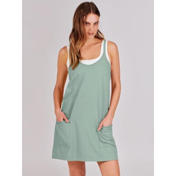 ANRABESS Summer Mini Romper Dress for Active Women