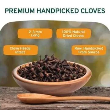 HANDPICK Cloves Whole (2.3oz, 65g) Premium Cloves from India in Resealable Zip Lock Pouch | Perfect for Cooking, Smoothies, Pomander Balls & Tea