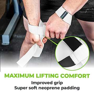 Gradient Fitness Lifting Straps | Wrist Straps for Weightlifting,Deadlift Straps,Lifting Straps for Weightlifting,Straps for Weight Lifting,Weight Lifting Straps for Men/Women,Gym Lifting Grips (W)