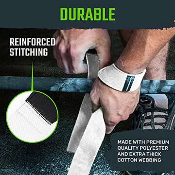 Gradient Fitness Lifting Straps | Wrist Straps for Weightlifting,Deadlift Straps,Lifting Straps for Weightlifting,Straps for Weight Lifting,Weight Lifting Straps for Men/Women,Gym Lifting Grips (W)