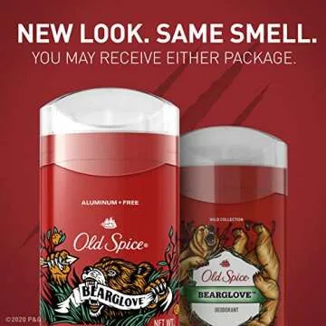 Old Spice Aluminum Free Deodorant for Men with 48 Hour Protection, Bearglove Scent, 3 Oz, Pack Of 3