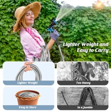 Advinski 100FT Garden Hose Lightweight No-Kink Durable