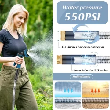 Advinski 100FT Garden Hose Lightweight No-Kink Durable