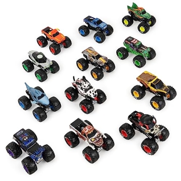 Monster Jam, Official 12-Pack of 1:64 Scale Die-Cast Monster Trucks for Boys and Girls, Kids Toys for Ages 4-6+, Amazon Exclusive