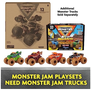 Monster Jam, Official 12-Pack of 1:64 Scale Die-Cast Monster Trucks for Boys and Girls, Kids Toys for Ages 4-6+, Amazon Exclusive