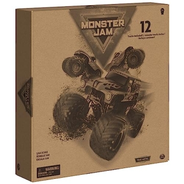 Monster Jam, Official 12-Pack of 1:64 Scale Die-Cast Monster Trucks for Boys and Girls, Kids Toys for Ages 4-6+, Amazon Exclusive