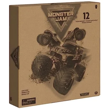Monster Jam, Official 12-Pack of 1:64 Scale Die-Cast Monster Trucks for Boys and Girls, Kids Toys for Ages 4-6+, Amazon Exclusive
